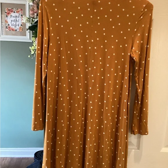 Old Navy Mustard Polka Dot Dress - Picture 2 of 6